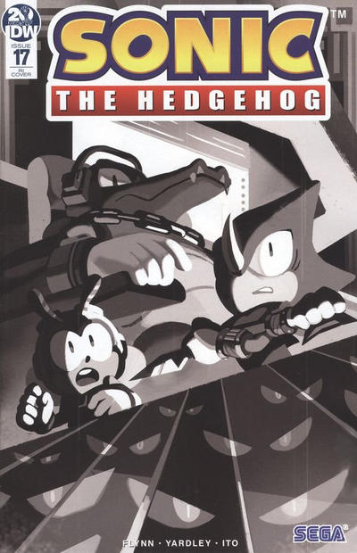 Cover for Sonic the Hedgehog (IDW, 2018 series) #17 [Cover RI - Nathalie Fourdraine]