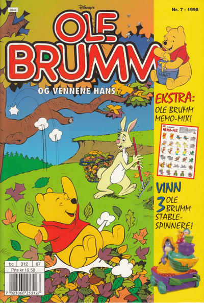 Cover for Ole Brumm (Hjemmet / Egmont, 1981 series) #7/1998