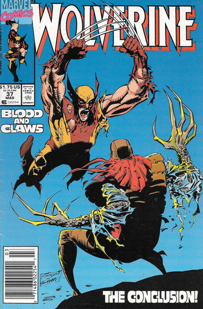 Cover for Wolverine (Marvel, 1988 series) #37 [Newsstand]