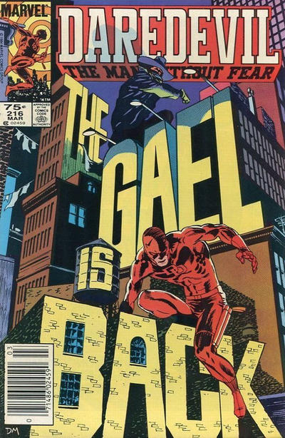 Cover for Daredevil (Marvel, 1964 series) #216 [Canadian]