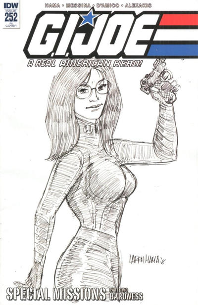 Cover for G.I. Joe: A Real American Hero (IDW, 2010 series) #252 [Cover RI - Larry Hama Sketch]