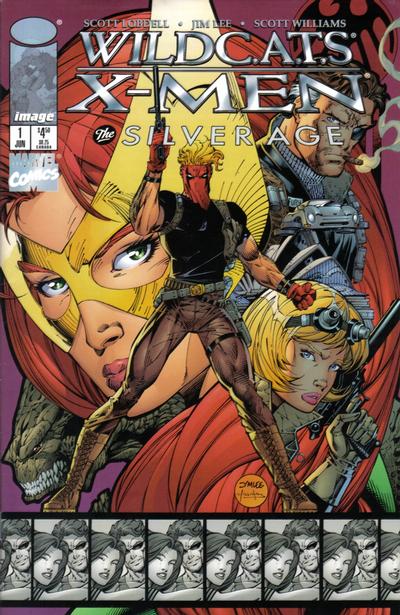 Cover for WildC.A.T.s / X-Men: The Silver Age (Image (Wildstorm); Marvel, 1997 series) #1 [Jim Lee Cover]