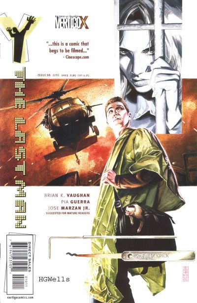 Cover for Y: The Last Man (DC, 2002 series) #10