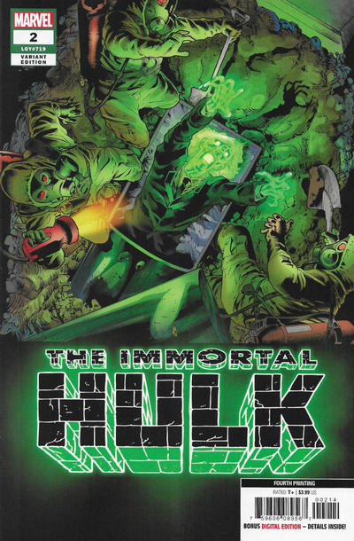 Cover for Immortal Hulk (Marvel, 2018 series) #2 [Fourth Printing - Joe Bennett]