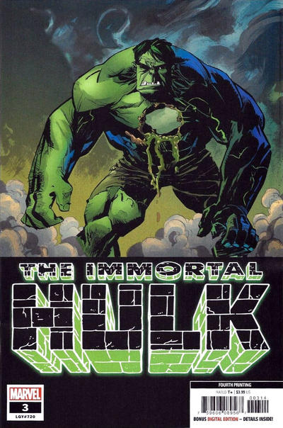 Cover for Immortal Hulk (Marvel, 2018 series) #3 [Fourth Printing - Garry Brown]