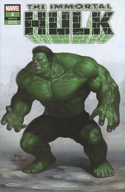Cover for Immortal Hulk (Marvel, 2018 series) #2 [Fifth Printing - 7ate9 Comics Exclusive - InHyuk Lee]