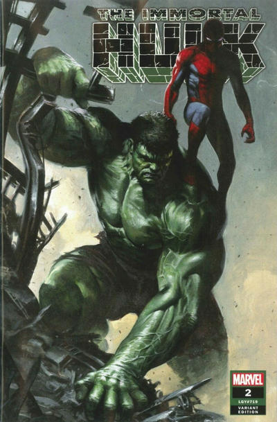 Cover for Immortal Hulk (Marvel, 2018 series) #2 [Fifth Printing - Unknown Comics / Comics Elite Exclusive - Gabriele Dell'Otto]