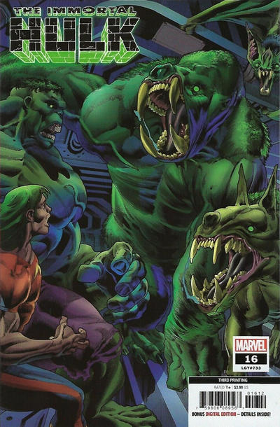 Cover for Immortal Hulk (Marvel, 2018 series) #16 [Third Printing - Joe Bennett]