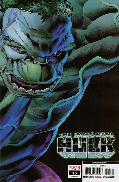 Cover for Immortal Hulk (Marvel, 2018 series) #15 [Second Printing - Joe Bennett]
