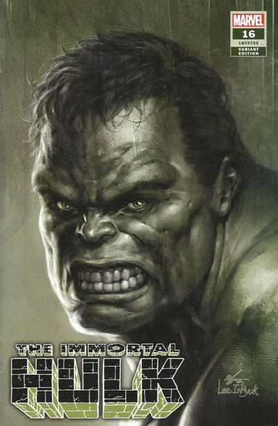 Cover for Immortal Hulk (Marvel, 2018 series) #16 [The Comic Mint Exclusive - InHyuk Lee Black and White]