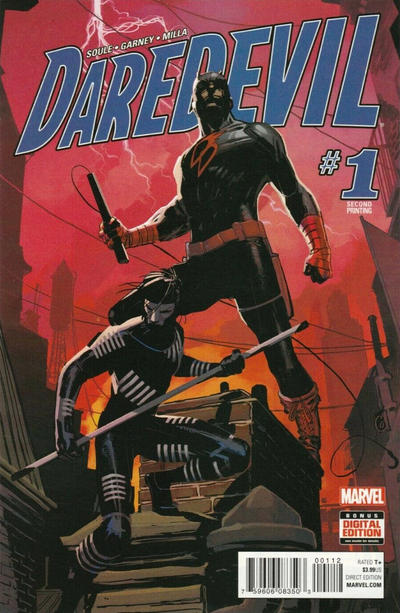 Cover for Daredevil (Marvel, 2016 series) #1 [Second Printing Variant]