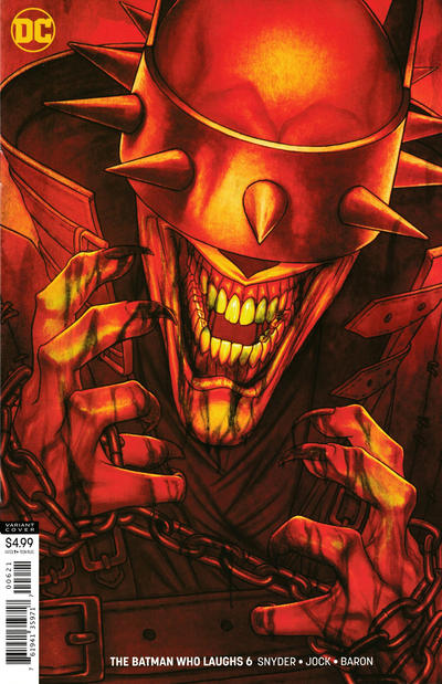Cover for The Batman Who Laughs (DC, 2019 series) #6 [Jenny Frison Variant Cover]