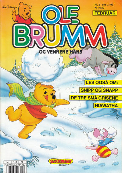 Cover for Ole Brumm (Hjemmet / Egmont, 1981 series) #2/1991