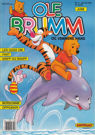 Cover for Ole Brumm (Hjemmet / Egmont, 1981 series) #6/1991