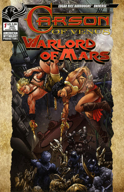 Cover for Edgar Rice Burroughs Carson of Venus / Warlord of Mars (American Mythology Productions, 2019 series) #1 [Main Cover]