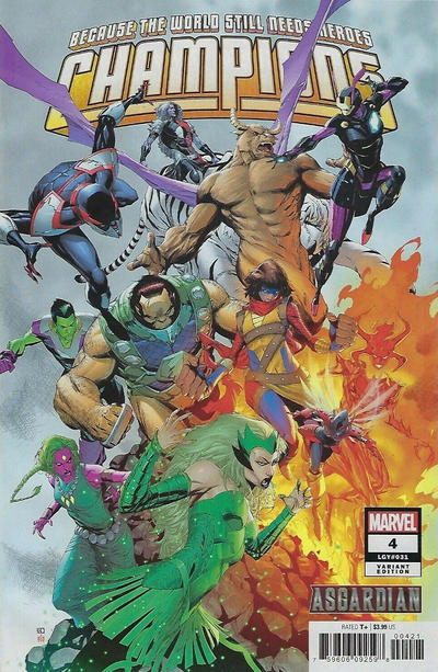 Cover for Champions (Marvel, 2019 series) #4 (31) [Khoi Pham 'Asgardian']