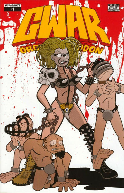 Cover for GWAR: Orgasmageddon (Dynamite Entertainment, 2017 series) #1 [Jetpack Comics / Larry's Comics Shared Exclusive - Jonathan Sawyer]