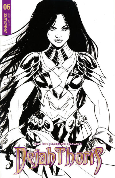 Cover for Dejah Thoris (Dynamite Entertainment, 2018 series) #6 [Cover D Black and White Mike McKone]