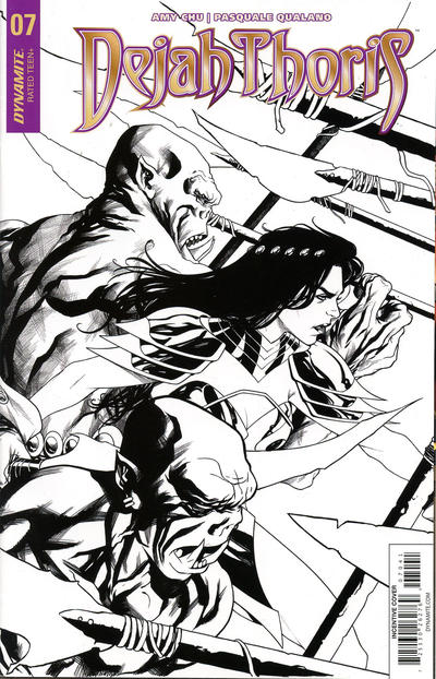 Cover for Dejah Thoris (Dynamite Entertainment, 2018 series) #7 [Cover D Black and White Mike McKone]