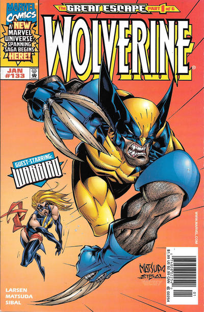 Cover for Wolverine (Marvel, 1988 series) #133 [Direct Edition - 50/50 Split - Jeff Matsuda Cover]