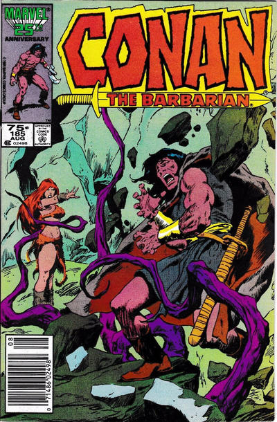 Cover for Conan the Barbarian (Marvel, 1970 series) #185 [Newsstand]