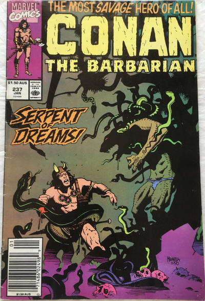 Cover for Conan the Barbarian (Marvel, 1970 series) #237 [Australian]