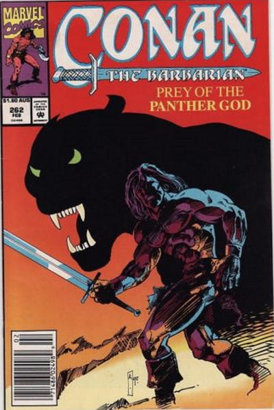 Cover for Conan the Barbarian (Marvel, 1970 series) #262 [Australian]