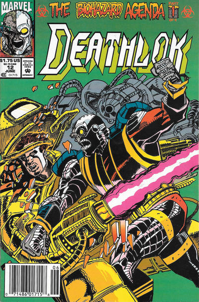 Cover for Deathlok (Marvel, 1991 series) #12 [Newsstand]