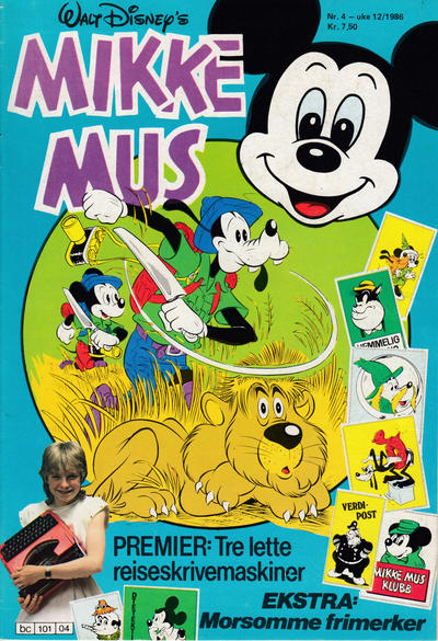 Cover for Mikke Mus (Hjemmet / Egmont, 1980 series) #4/1986