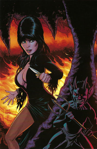 Cover for Elvira Mistress of the Dark (Dynamite Entertainment, 2018 series) #8 [Virgin Art Cover Craig Cermak]