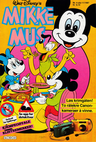 Cover for Mikke Mus (Hjemmet / Egmont, 1980 series) #4/1987