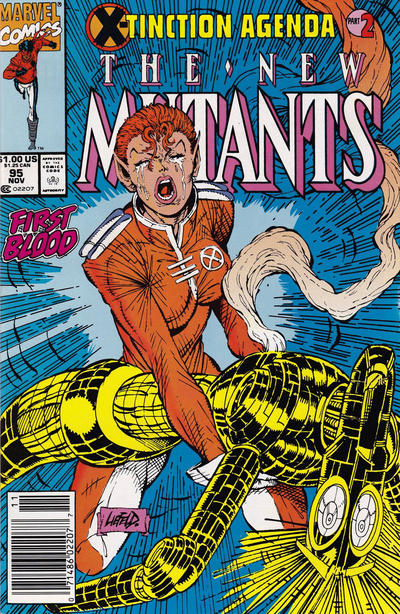 Cover for The New Mutants (Marvel, 1983 series) #95 [Mark Jewelers]