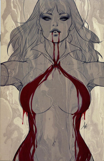 Cover for Vampirella (Dynamite Entertainment, 2019 series) #1 [FOC Sneak Peek-Virgin Art by Artgerm]