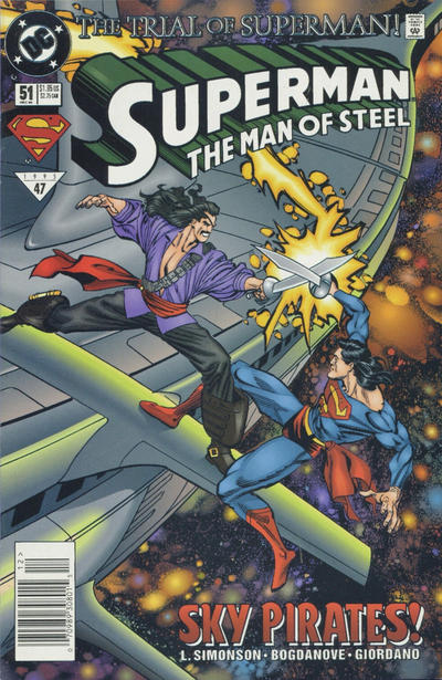Cover for Superman: The Man of Steel (DC, 1991 series) #51 [Newsstand]