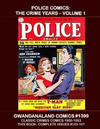 Cover for Gwandanaland Comics (Gwandanaland Comics, 2016 series) #1399 - Police Comics: The Crime Years - Volume 1