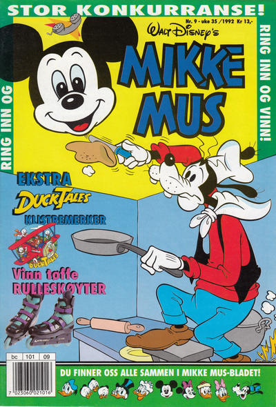 Cover for Mikke Mus (Hjemmet / Egmont, 1980 series) #9/1992