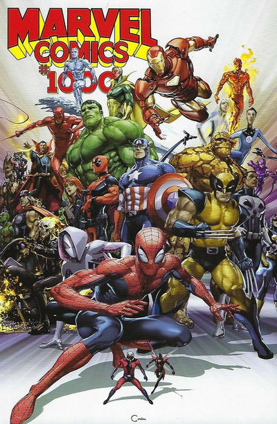 Cover for Marvel Comics (Marvel, 2019 series) #1000 [Clayton Crain Variant Cover]