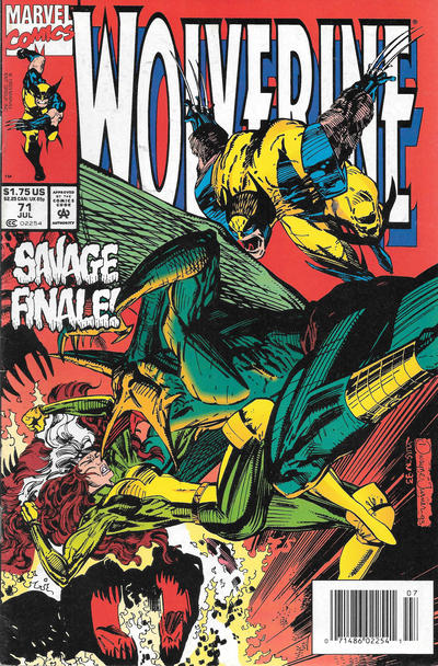 Cover for Wolverine (Marvel, 1988 series) #71 [Newsstand]