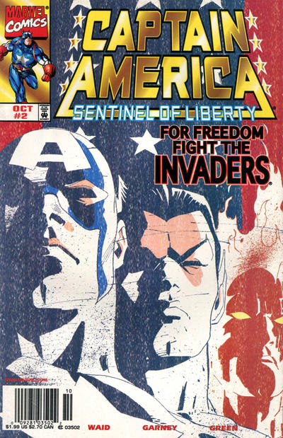 Cover for Captain America: Sentinel of Liberty (Marvel, 1998 series) #2 [Newsstand]