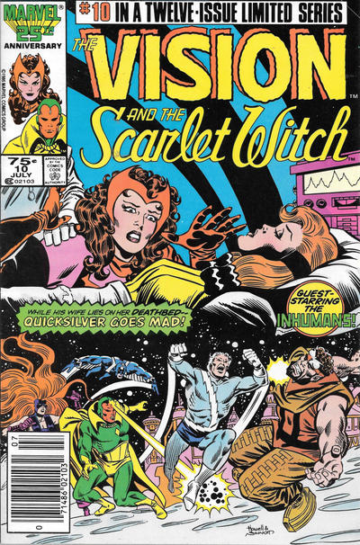 Cover for The Vision and the Scarlet Witch (Marvel, 1985 series) #10 [Newsstand]
