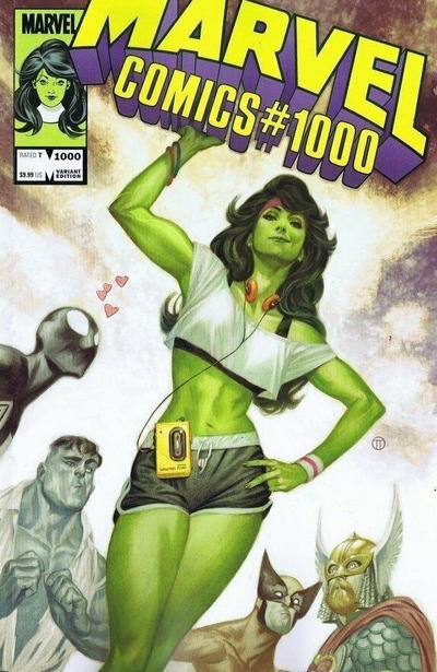 Cover for Marvel Comics (Marvel, 2019 series) #1000 [1980's Variant Cover]