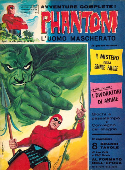Cover for L'Uomo Mascherato Phantom [Avventure americane] (Edizioni Fratelli Spada, 1972 series) #34
