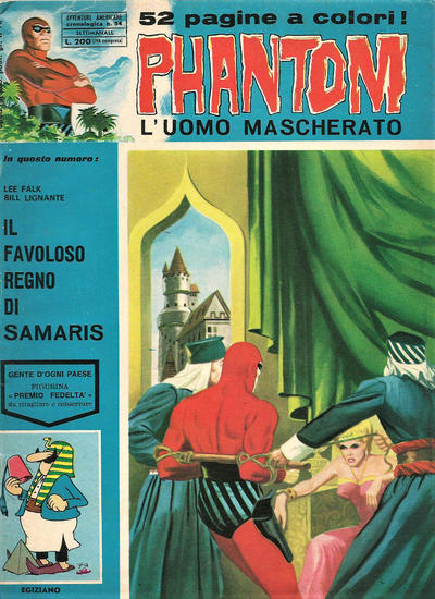 Cover for L'Uomo Mascherato Phantom [Avventure americane] (Edizioni Fratelli Spada, 1972 series) #54