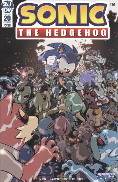 Cover for Sonic the Hedgehog (IDW, 2018 series) #20 [Cover B - Jack Lawrence]