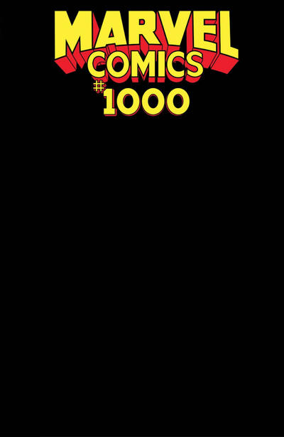 Cover for Marvel Comics (Marvel, 2019 series) #1000 [ZMX Comics Black Blank Variant Cover]