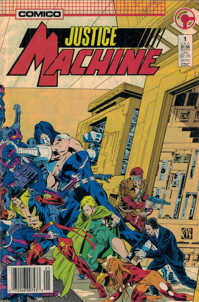 Cover for Justice Machine (Comico, 1987 series) #1 [Newsstand]