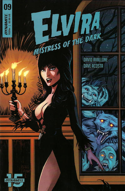 Cover for Elvira Mistress of the Dark (Dynamite Entertainment, 2018 series) #9 [Cover B Craig Cermak]