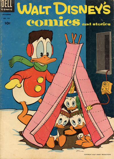 Cover for Walt Disney's Comics and Stories (Dell, 1940 series) #v15#2 (170) [Price on Cover; "Productions" Text]