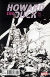 Cover for Howard the Duck (Marvel, 2016 series) #2 [Variant Cover - Second Printing - Gwenpool - Tom Fowler Black and White Cover]