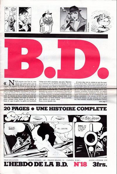 Cover for BD : L'hebdo de la B.D. (Éditions du Square, 1977 series) #18